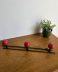  Porte manteaux patère 3 boules rouges en bois